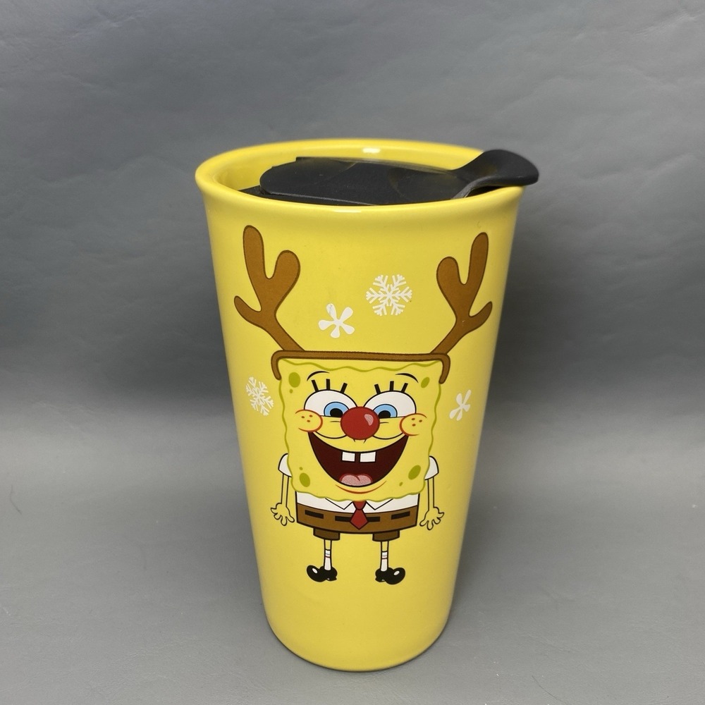 Spongebob Squarepants Travel Cup Stephen Hillenburg 16oz Holiday Christmas Mug